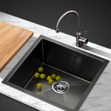 NNEDSZ Stainless Steel Kitchen Sink 510X450MM Under/Topmount Sinks Laundry Bowl Black