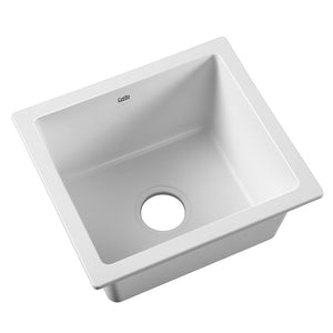 NNEDSZ Stone Kitchen Sink 460X410MM Granite Under/Topmount Basin Bowl Laundry White