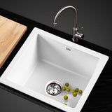 NNEDSZ Stone Kitchen Sink 460X410MM Granite Under/Topmount Basin Bowl Laundry White