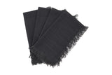 NNEKGE Ayra Fringed Charcoal Napkin (4 Pack)