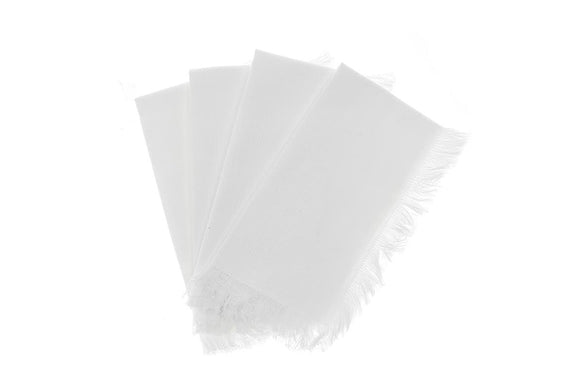 NNEKGE Ayra Fringed White Napkin (4 Pack)