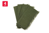 NNEKGE Ayra Fringed Olive Napkin (4 Pack)