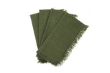 NNEKGE Ayra Fringed Olive Napkin (4 Pack)