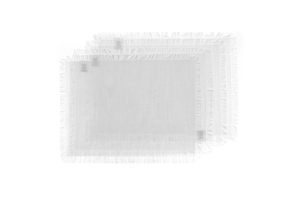 NNEKGE Ayra Fringed Beige Placemat (4 Pack)