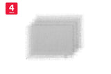 NNEKGE Ayra Fringed Silver Placemat (4 Pack)