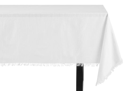 NNEKG Ayra Fringed Beige Rectangle Table Cloth (150 x 300cm)