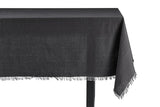 NNEKG Ayra Fringed Charcoal Rectangle Table Cloth (150 x 300cm)