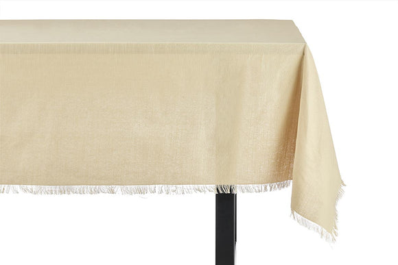 NNEKG Ayra Fringed Almond Rectangle Table Cloth (150 x 300cm)