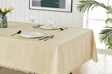 NNEKG Ayra Fringed Almond Rectangle Table Cloth (150 x 300cm)