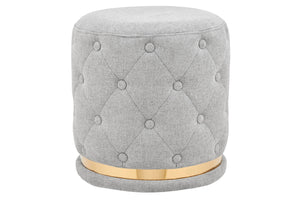NNEKG Bahrain Button Ottoman (Light Grey)