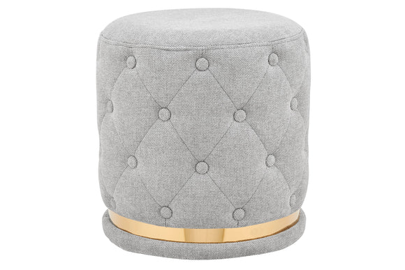 NNEKG Bahrain Button Ottoman (Light Grey)