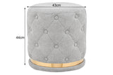 NNEKG Bahrain Button Ottoman (Light Grey)