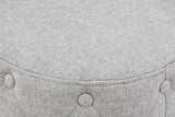 NNEKG Bahrain Button Ottoman (Light Grey)