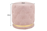 NNEKG Bahrain Button Ottoman (Blush)