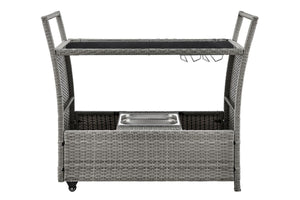 NNEKGE Balmain Outdoor Furniture Bar Cart (Dark Grey)