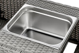 NNEKGE Balmain Outdoor Furniture Bar Cart (Dark Grey)