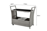 NNEKGE Balmain Outdoor Furniture Bar Cart (Dark Grey)