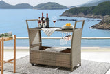 NNEKGE Balmain Outdoor Furniture Bar Cart (Dark Grey)