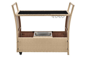 NNEKGE Balmain Outdoor Furniture Bar Cart (Natural)
