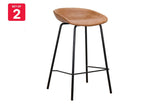 NNEKGE Set of 2 Emerson Plain Bar Stools