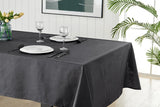 NNEKG Belfast Classic Charcoal Rectangular Table Cloth 150 x 230cm