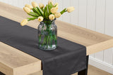 NNEKGE Belfast Classic Charcoal Table Runner 35 x 180cm