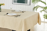 NNEKG Belfast Classic Almond Rectangular Table Cloth 150 x 300cm