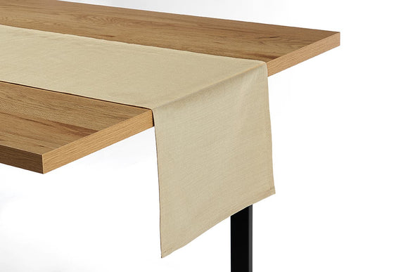 NNEKGE Belfast Classic Almond Table Runner 35 x 180cm