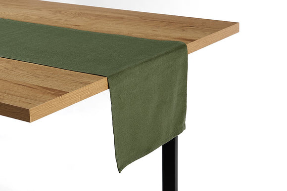 NNEKGE Belfast Classic Olive Table Runner 35 x 180cm