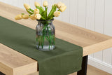 NNEKGE Belfast Classic Olive Table Runner 35 x 180cm