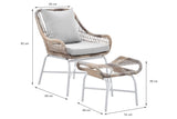 NNEKGE Bilgola Outdoor Armchair with Ottoman