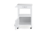 NNEKGE Burnie Stainless Steel Kitchen Trolley (White)