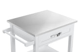 NNEKGE Burnie Stainless Steel Kitchen Trolley (White)