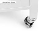NNEKGE Burnie Stainless Steel Kitchen Trolley (White)
