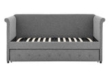 NNEKGE Daybed and Pull Out Trundle (Charcoal)