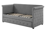 NNEKGE Daybed and Pull Out Trundle (Charcoal)