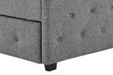 NNEKGE Daybed and Pull Out Trundle (Charcoal)
