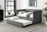NNEKGE Daybed and Pull Out Trundle (Charcoal)