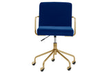 NNEKGE Del Mar Velvet Office Chair (Navy)