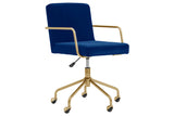 NNEKGE Del Mar Velvet Office Chair (Navy)