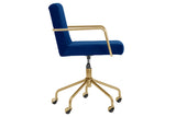 NNEKGE Del Mar Velvet Office Chair (Navy)