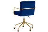 NNEKGE Del Mar Velvet Office Chair (Navy)