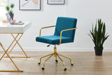 NNEKGE Del Mar Velvet Office Chair (Teal)