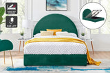 NNEKG Eloise Curved Gas Lift Bed Frame (Single Emerald)