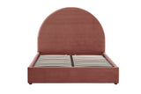 NNEKG Eloise Curved Gas Lift Bed Frame (Single Dusty Rose)