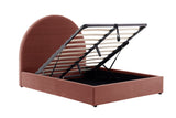 NNEKG Eloise Curved Gas Lift Bed Frame (Single Dusty Rose)