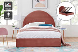 NNEKG Eloise Curved Gas Lift Bed Frame (Single Dusty Rose)