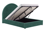 NNEKG Eloise Curved Gas Lift Bed Frame (Single Emerald)