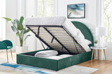 NNEKG Eloise Curved Gas Lift Bed Frame (Single Emerald)