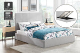 NNEKG Antalya Gas Lift Bed Frame (Queen Light Grey)